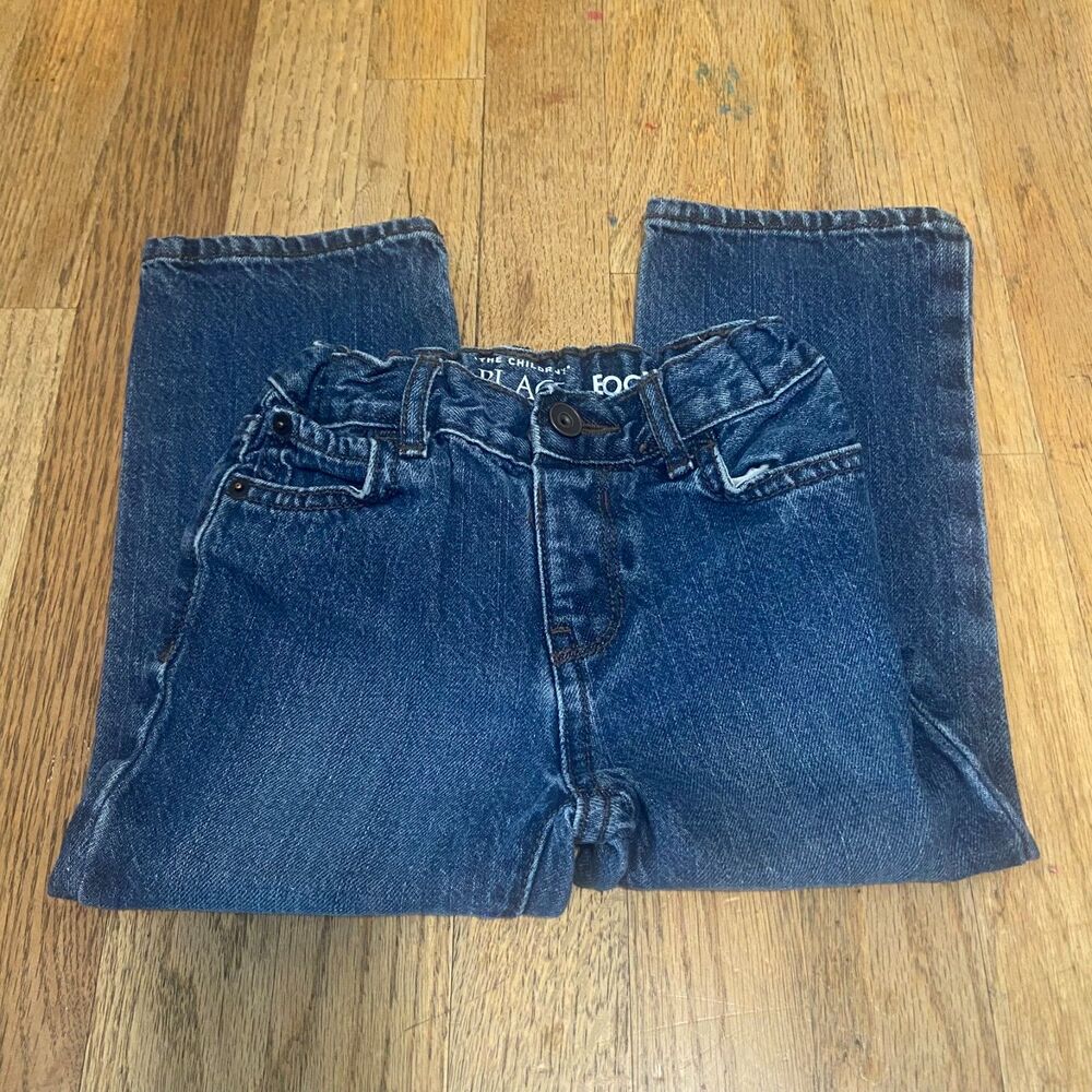 The Children's Place Boys 3T Bootcut Denim Jeans Adjustable waist Blue